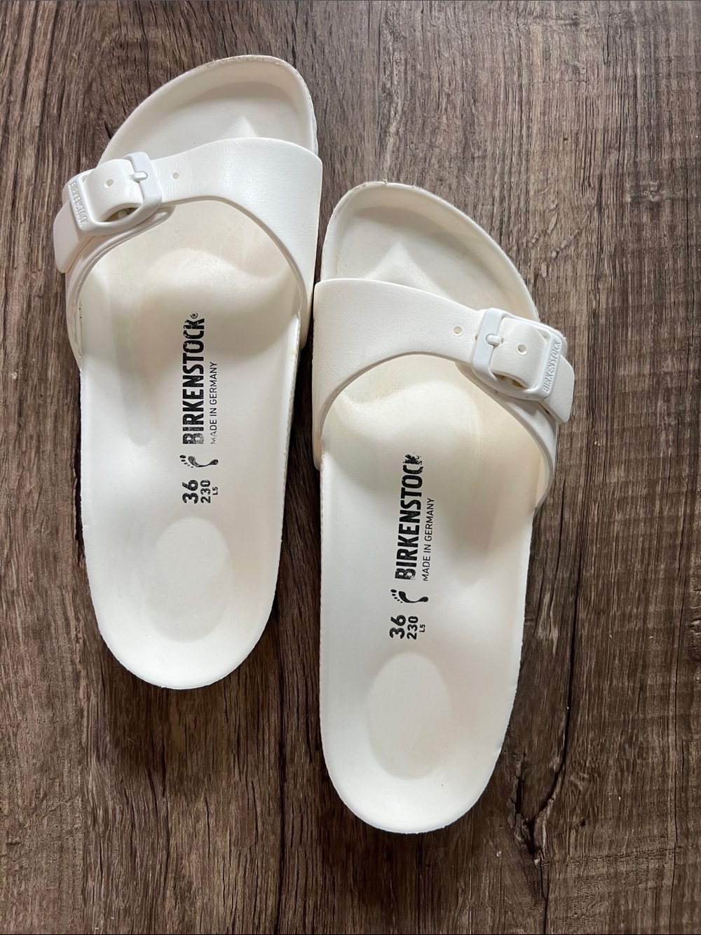Birkenstock Women’s White Madrid EVA Slide Sandals - Single Strap Size 36